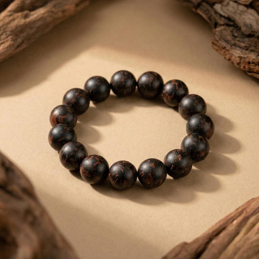 Black Gold Incense Bead Bracelet | Deep Oriental Aromatherapy Jewelry | Focus & Energy Balance | Spiritual Protection Gift for Men  Women