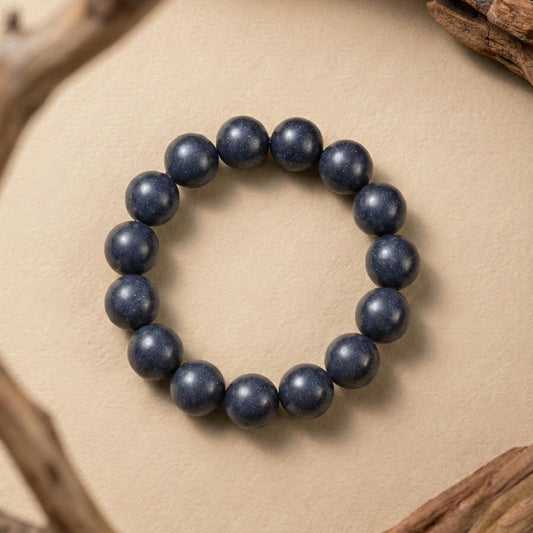 Blue Herbal Incense Bead Bracelet | Focus & Mental Clarity | Calming Aromatherapy Jewelry | Stress Relief Wellness Gift for Men Women
